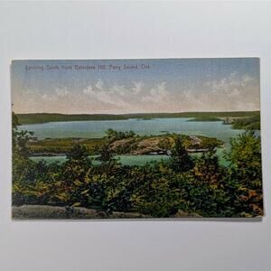 Perry Sound Ontario Canada Looking South From Belvidere Hill Postcard